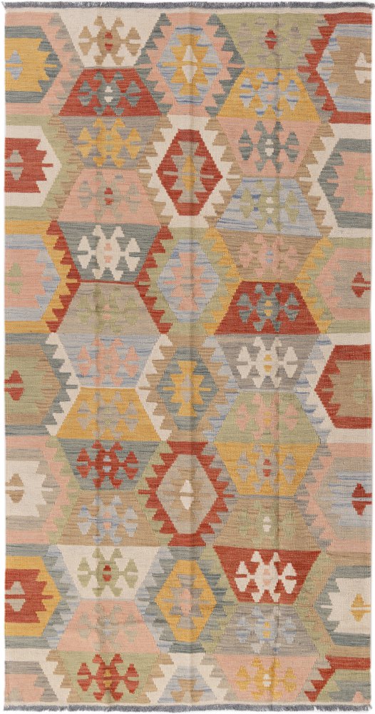 Afghanischer Teppich Kelim Afghan 202x105 202x105, Perserteppich Handgewebt