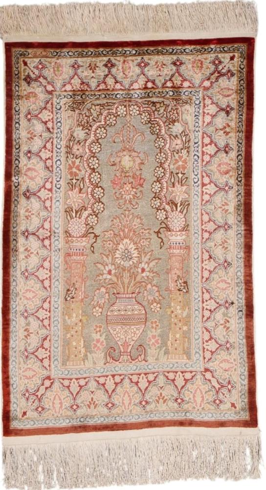  Hereke Zijde 78x51 78x51, Perzisch tapijt Handgeknoopte