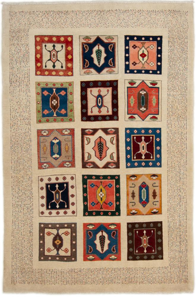 Persian Rug Persian Gabbeh Loribaft 8'0"x5'2" 8'0"x5'2", Persian Rug Knotted by hand