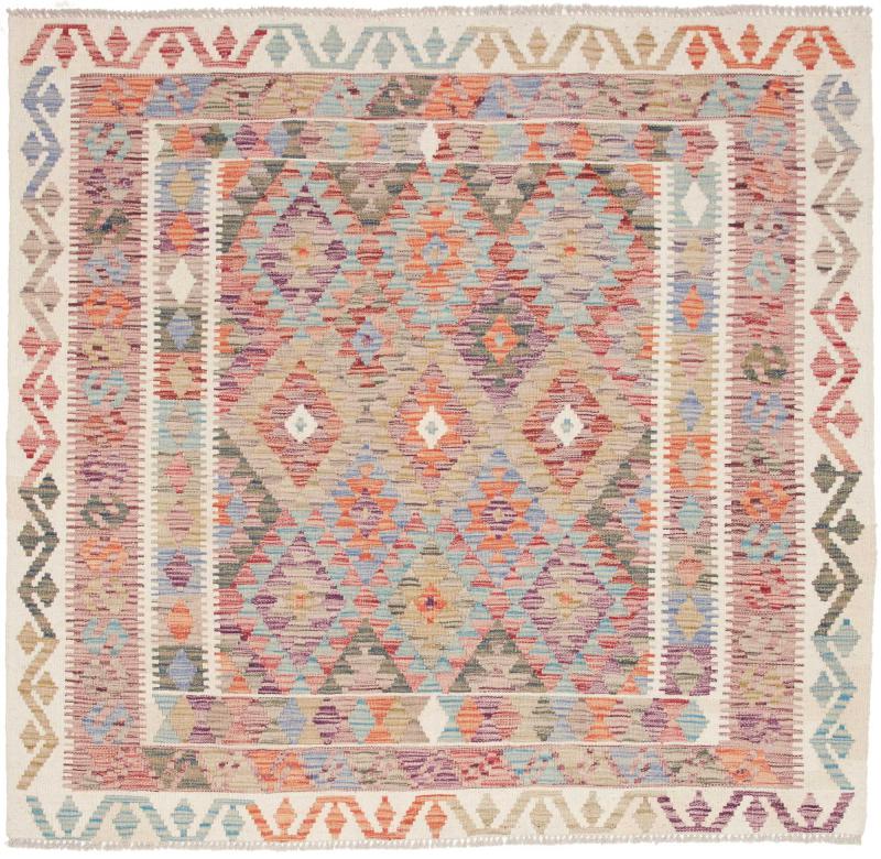 Alfombra afgana Kilim Afghan 143x152 143x152, Alfombra persa Tejido a mano