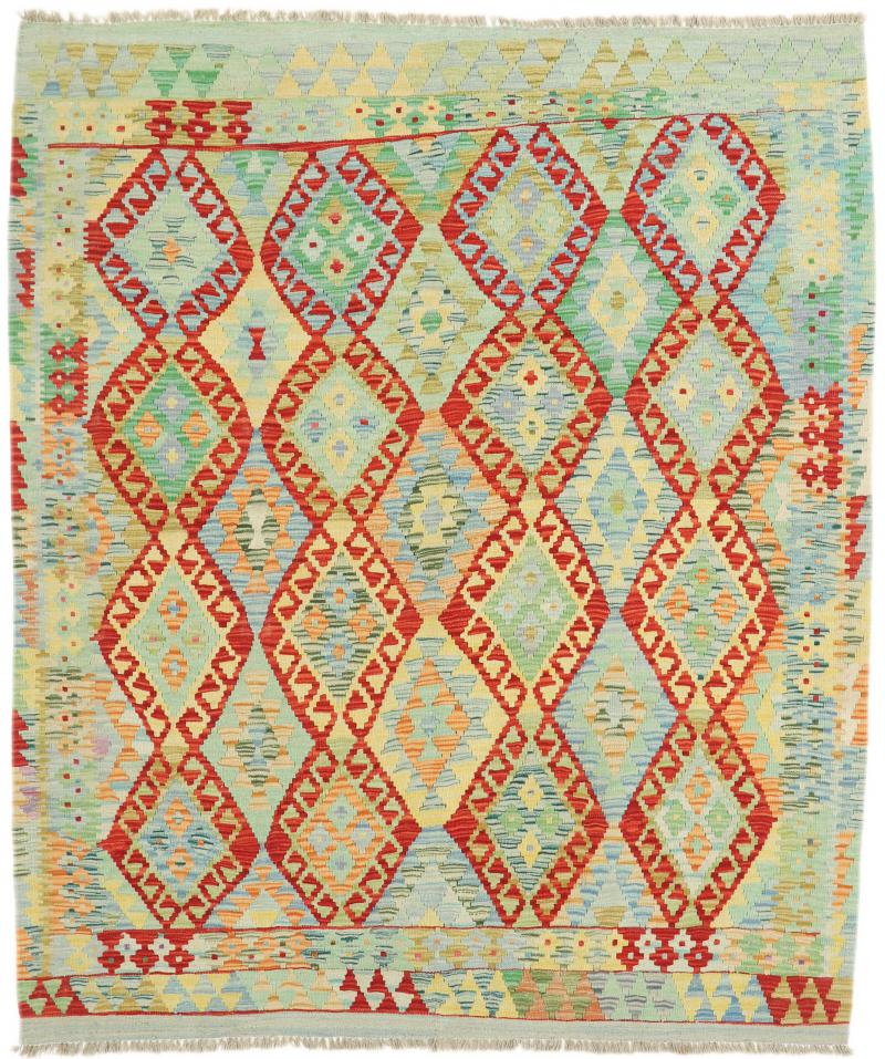 Tapete afegão Kilim Afegão 197x169 197x169, Tapete persa Tecido à mão