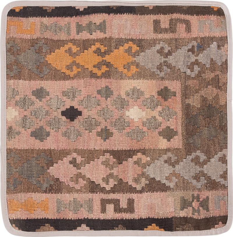 Afghan rug Kilim Afghan Cushion Cover 45x45 45x45, Persian Rug Knotted by hand