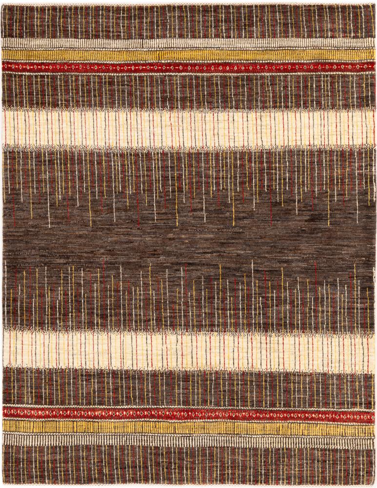 Tapis persan Persan Gabbeh Loribaft Tabiilbaft 198x151 198x151, Tapis persan Noué à la main