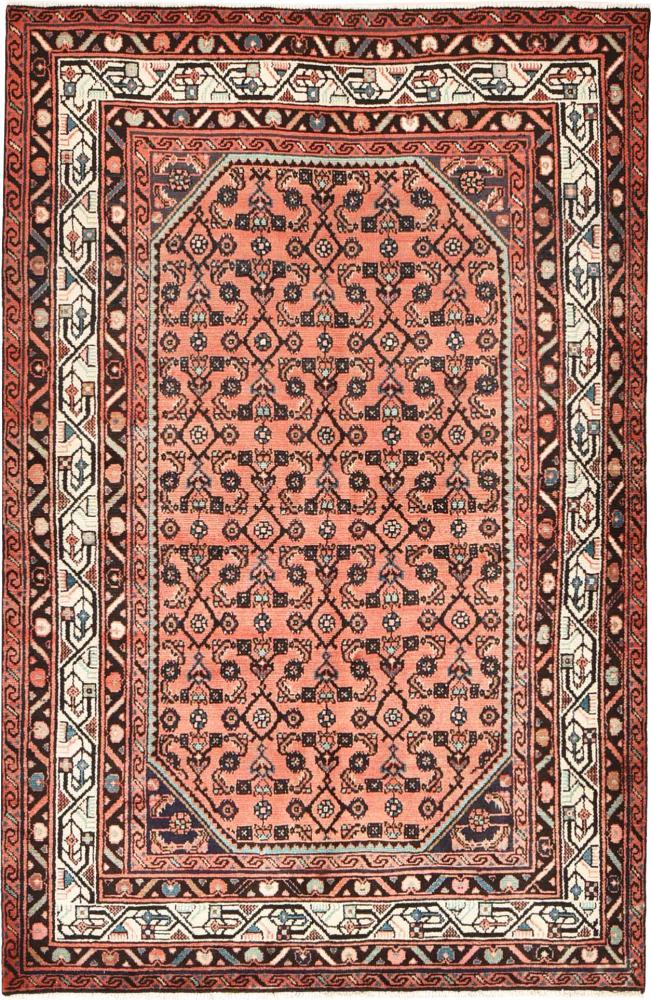 Persian Rug Hamadan 6'9"x4'4" 6'9"x4'4", Persian Rug Knotted by hand