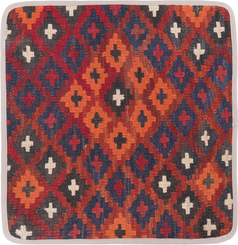 Afghan rug Kilim Afghan Cushion Cover 45x45 45x45, Persian Rug Knotted by hand