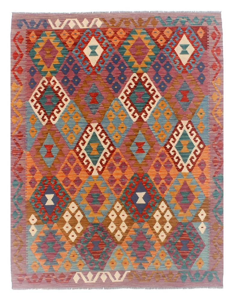 Afghan rug Kilim Afghan 7'2"x5'1" 7'2"x5'1", Persian Rug Woven by hand