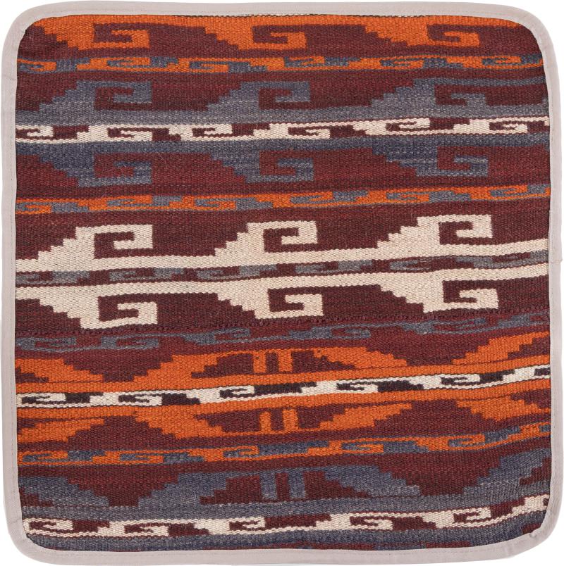 Afghan rug Kilim Afghan Cushion Cover 45x45 45x45, Persian Rug Knotted by hand
