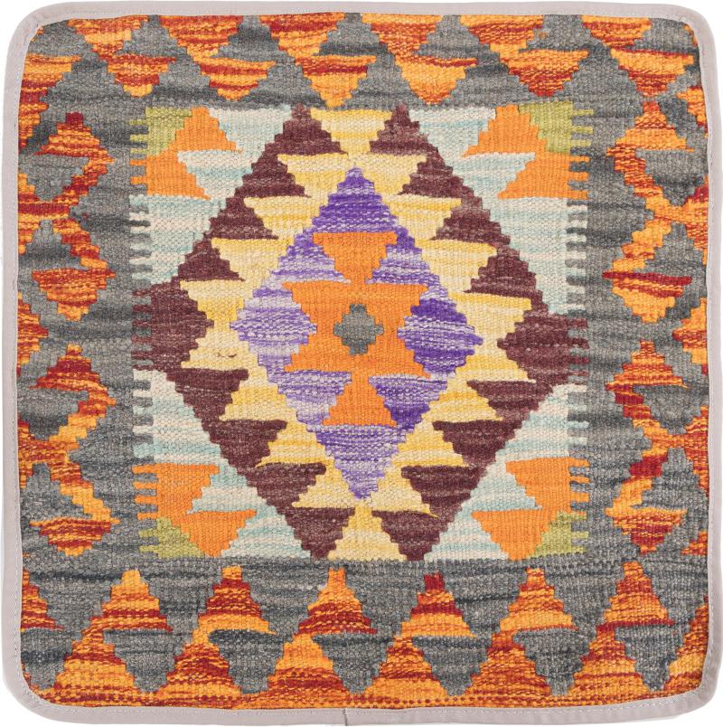 Afghan rug Kilim Afghan Cushion Cover 45x45 45x45, Persian Rug Knotted by hand