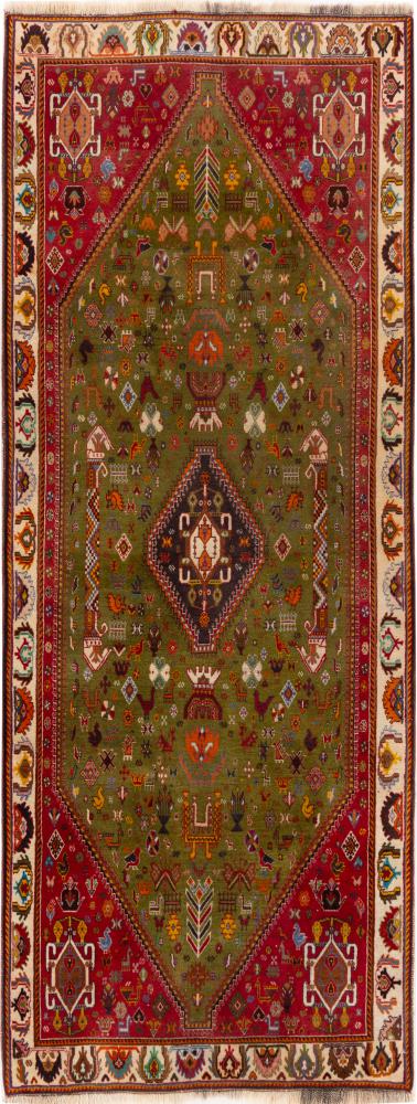 Persian Rug Ghashghai 10'7"x4'0" 10'7"x4'0", Persian Rug Knotted by hand