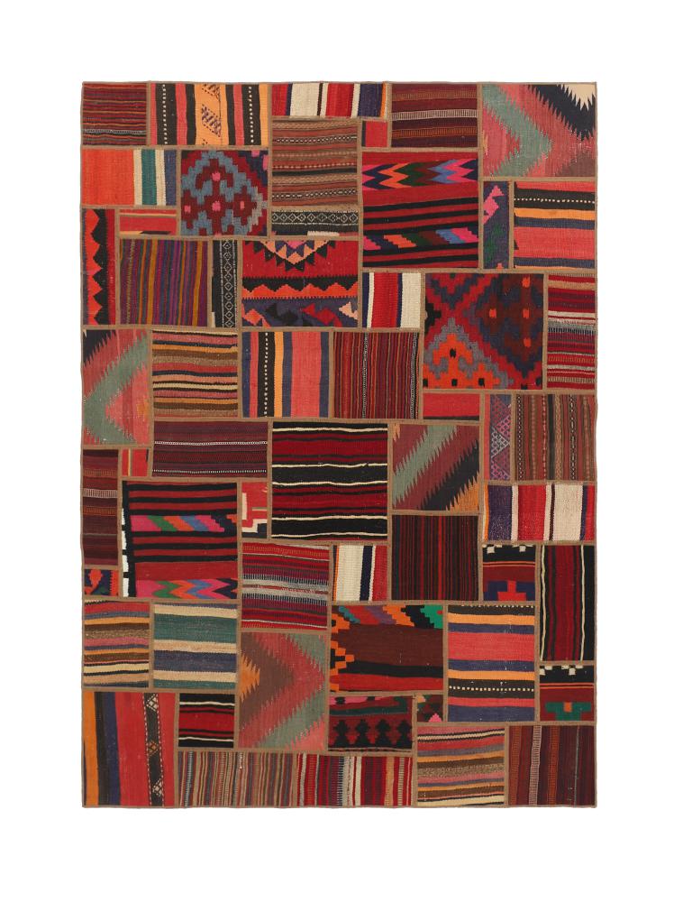 Persialainen matto Kelim Patchwork 241x169 241x169, Persialainen matto kudottu