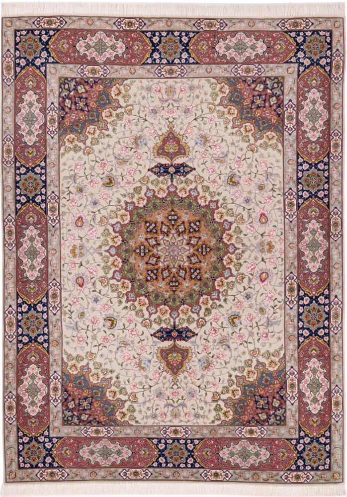 Persian Rug Tabriz 60Raj Silk Warp 204x151 204x151, Persian Rug Knotted by hand