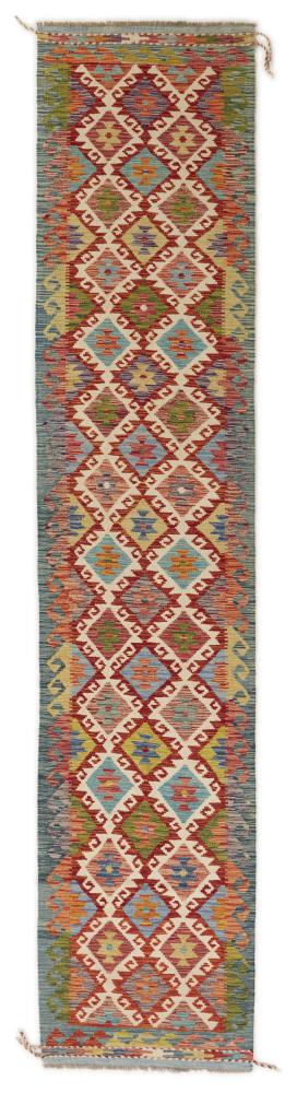 Afghansk teppe Kelim Afghan 393x80 393x80, Persisk teppe Handwoven 