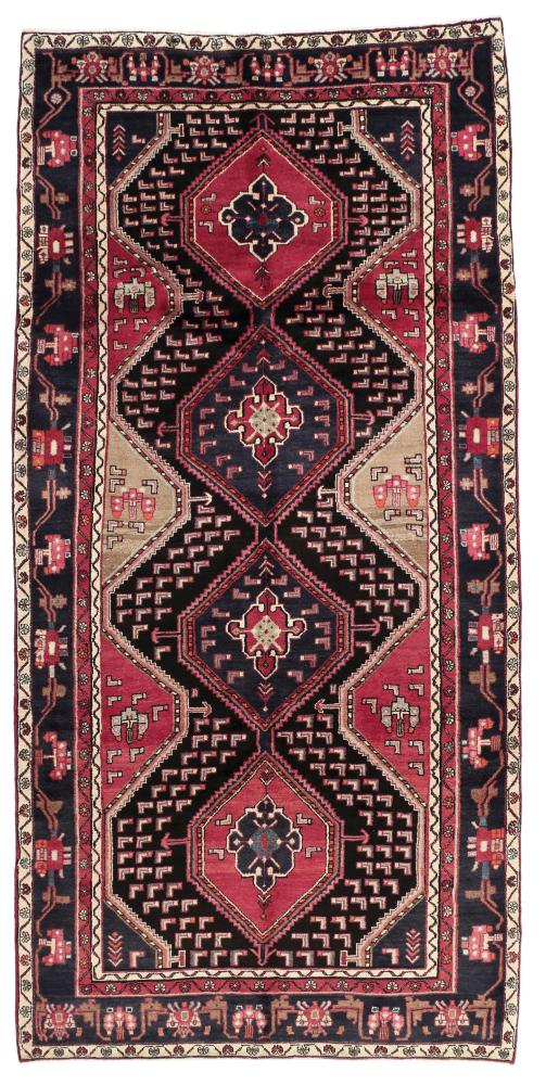 Persian Rug Hamadan 10'4"x4'11" 10'4"x4'11", Persian Rug Knotted by hand