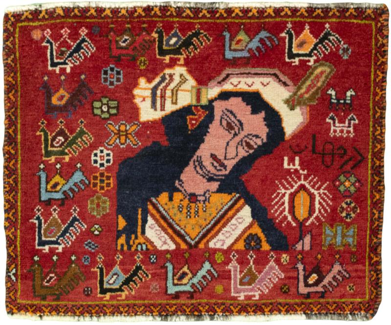 Tappeto persiano Shiraz 49x59 49x59, Tappeto persiano Annodato a mano