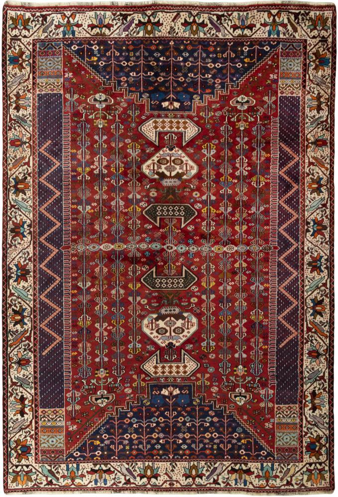 Alfombra persa Shiraz 9'10"x6'10" 9'10"x6'10", Alfombra persa Anudado a mano