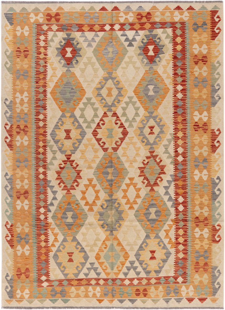 Afghansk tæppe Kelim Afghan 244x178 244x178, Persisk tæppe Håndvævet