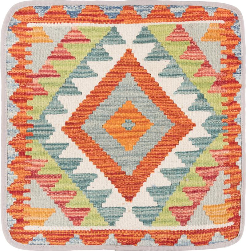 Afghanischer Teppich Kelim Afghan Kissenbezug 1'6"x1'6" 1'6"x1'6", Perserteppich Handgeknüpft