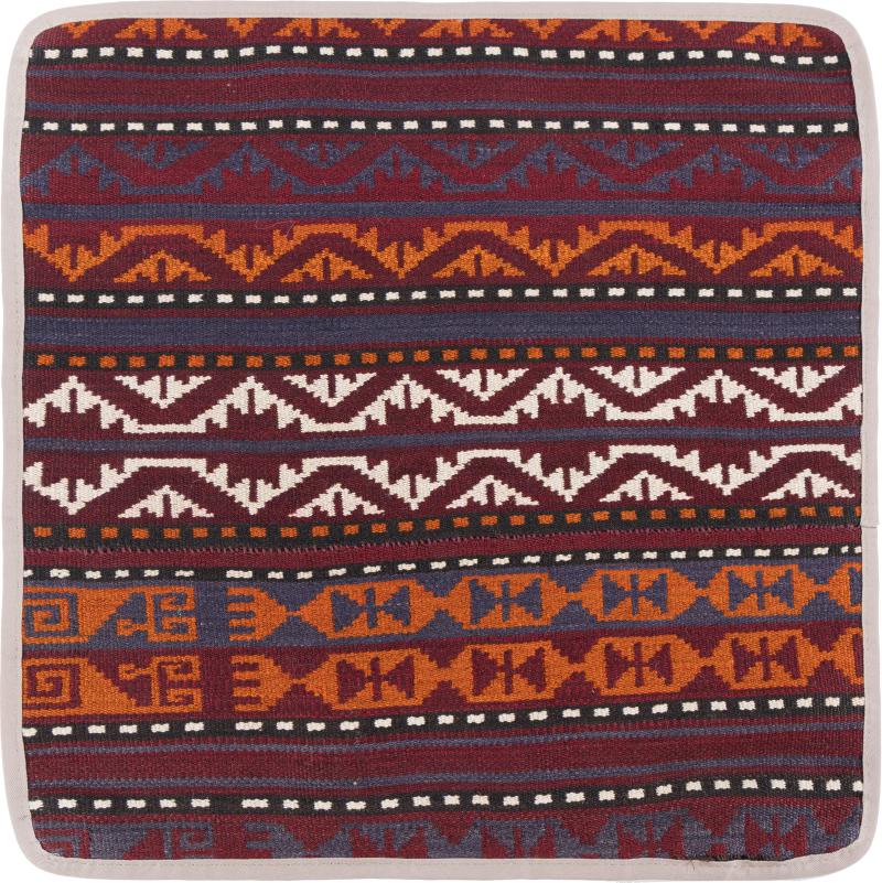 Afghan rug Kilim Afghan Cushion Cover 45x45 45x45, Persian Rug Knotted by hand