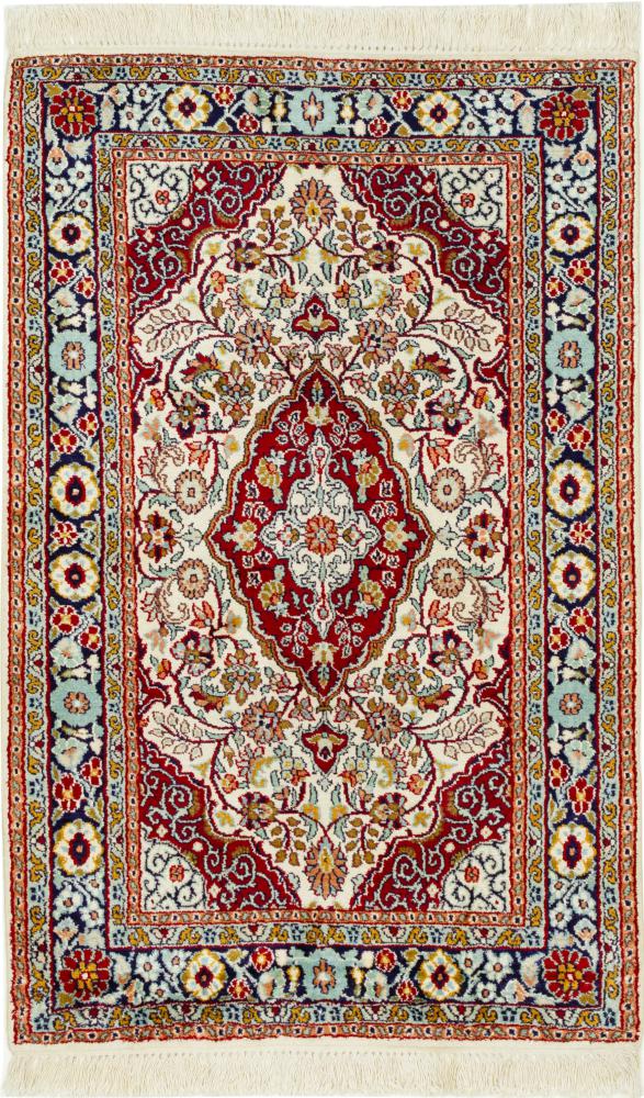 Indisk tæppe Kashmir Silke 121x78 121x78, Persisk tæppe Knyttet i hånden