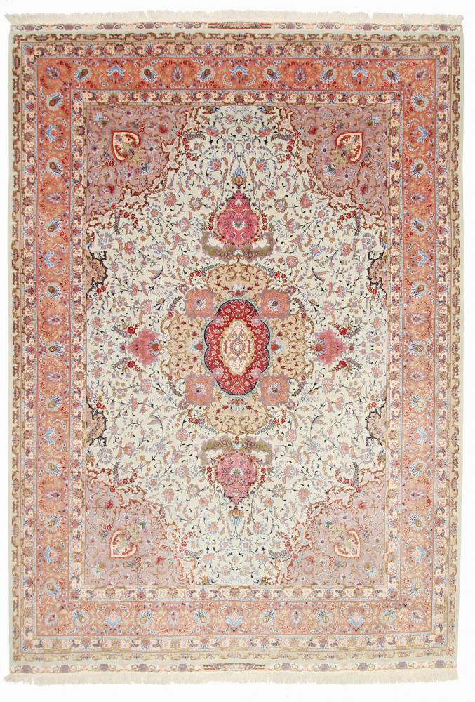 Persian Rug Tabriz 90Raj Silk Warp 364x259 364x259, Persian Rug Knotted by hand