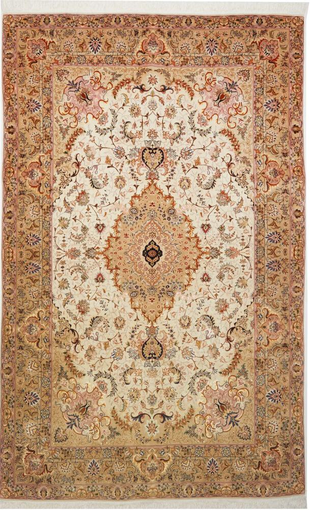 Tapete persa Tabriz 60Raj Fio de Seda 323x201 323x201, Tapete persa Atado à mão