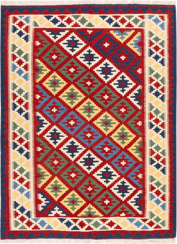 Tapis persan Kilim Fars Ghashghai 201x147 201x147, Tapis persan Tissé à la main