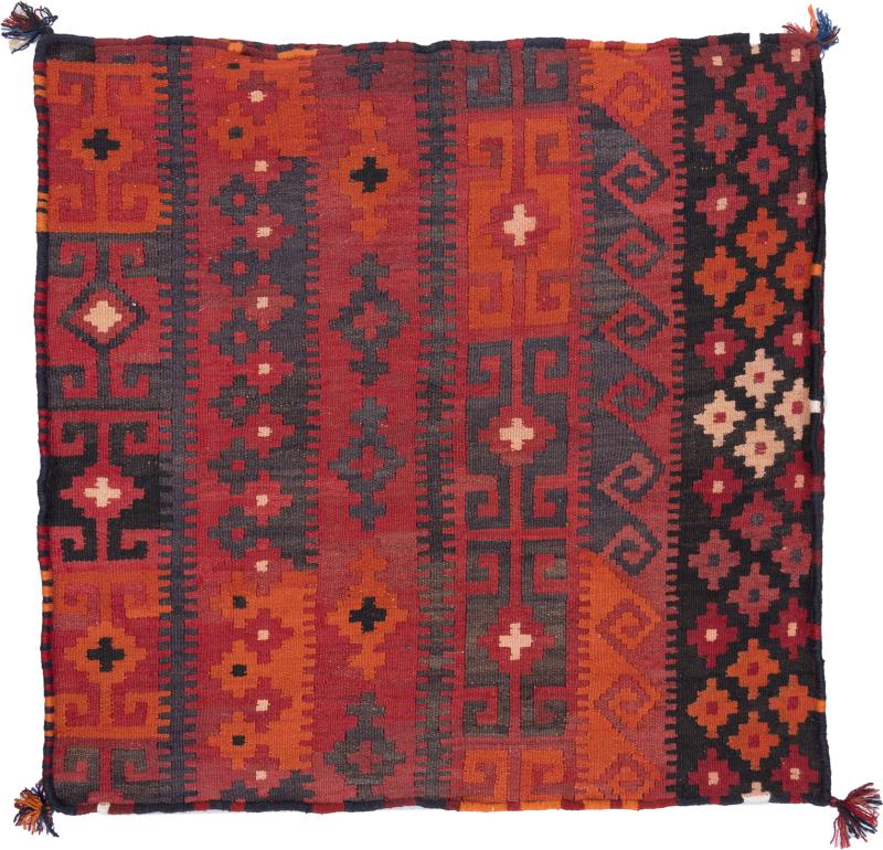 Αφγανικό χαλί Κιλίμ Afghan Μαξιλαροθήκη 80x80 80x80, Περσικό χαλί Οι κόμποι έγιναν με το χέρι