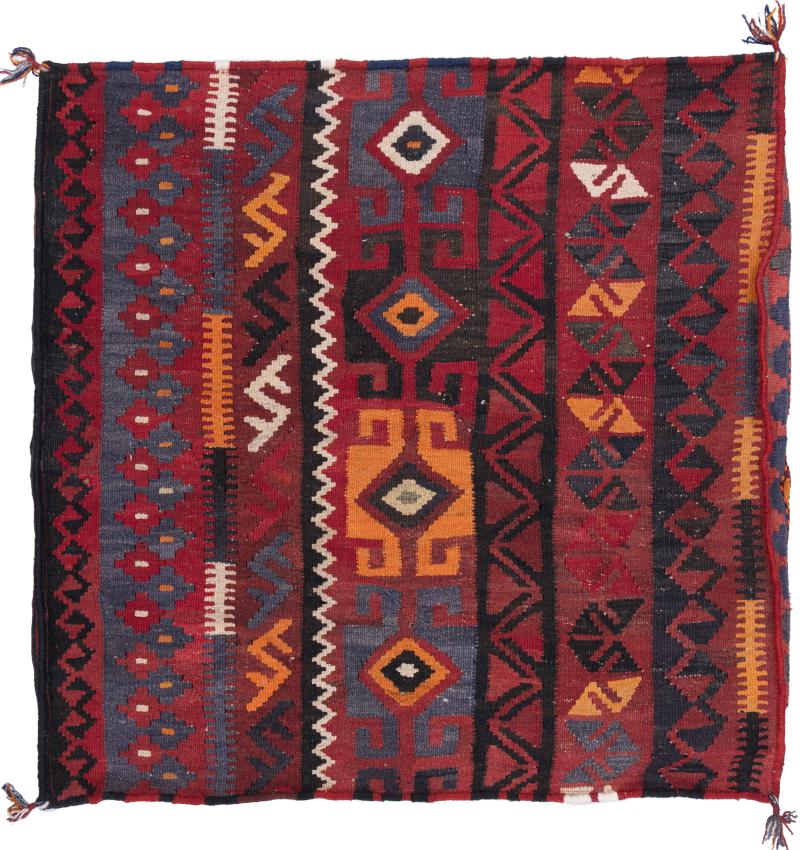 Afghanska mattan Kilim Afghan Kuddfodral 80x80 80x80, Persisk matta Knuten för hand