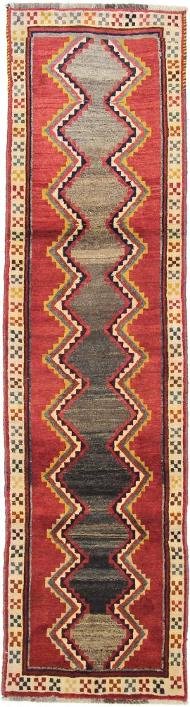 Persian Rug Ghashghai 9'5"x2'4" 9'5"x2'4", Persian Rug Knotted by hand