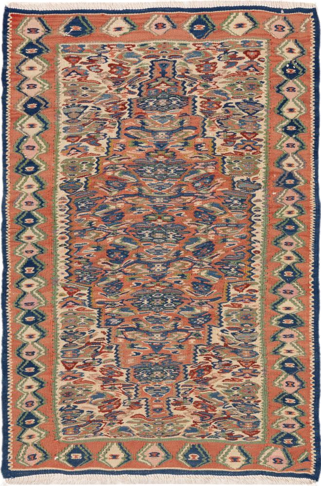 Tapete persa Kilim Senneh 92x63 92x63, Tapete persa Atado à mão