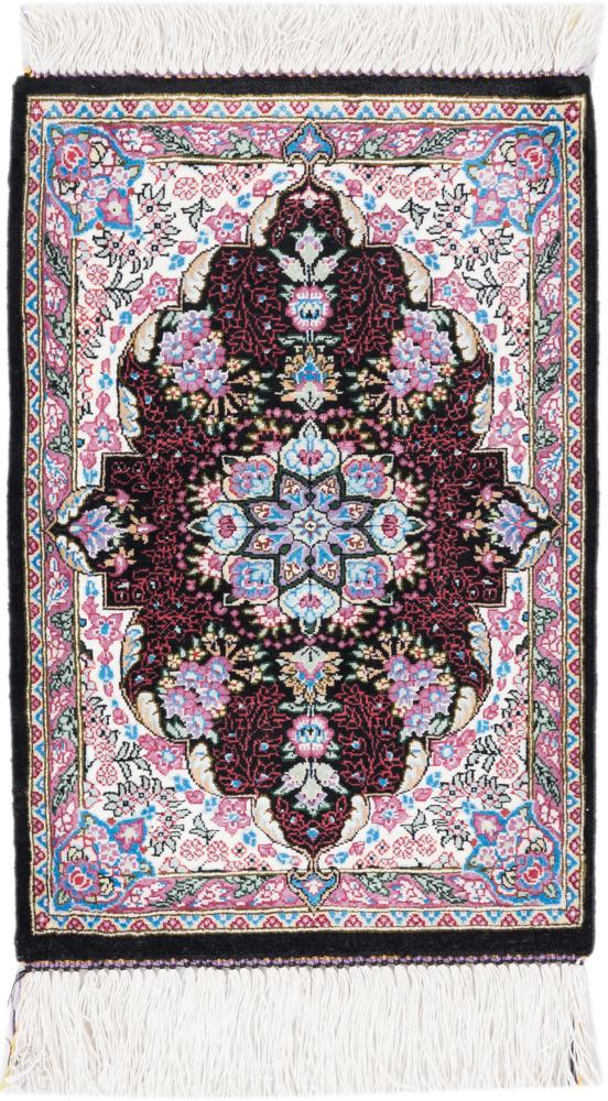 Persian Rug Qum Silk 46x28 46x28, Persian Rug Knotted by hand