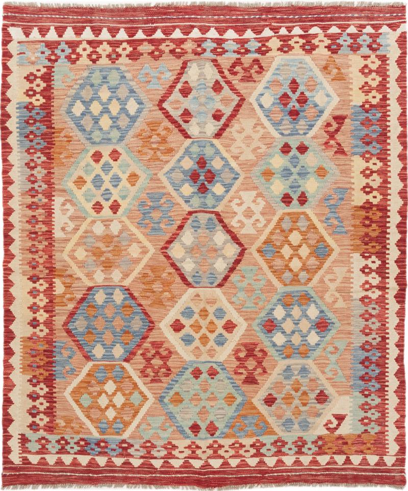 Tapete afegão Kilim Afegão 193x163 193x163, Tapete persa Tecido à mão