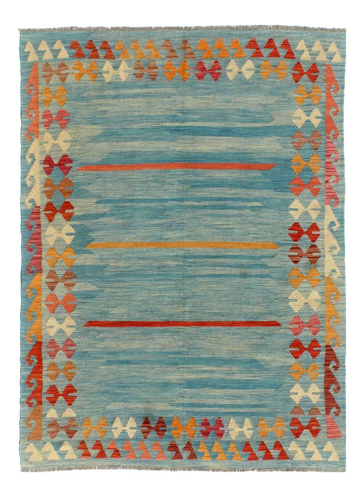 Afghan rug Kilim Afghan 7'9"x5'6" 7'9"x5'6", Persian Rug Woven by hand