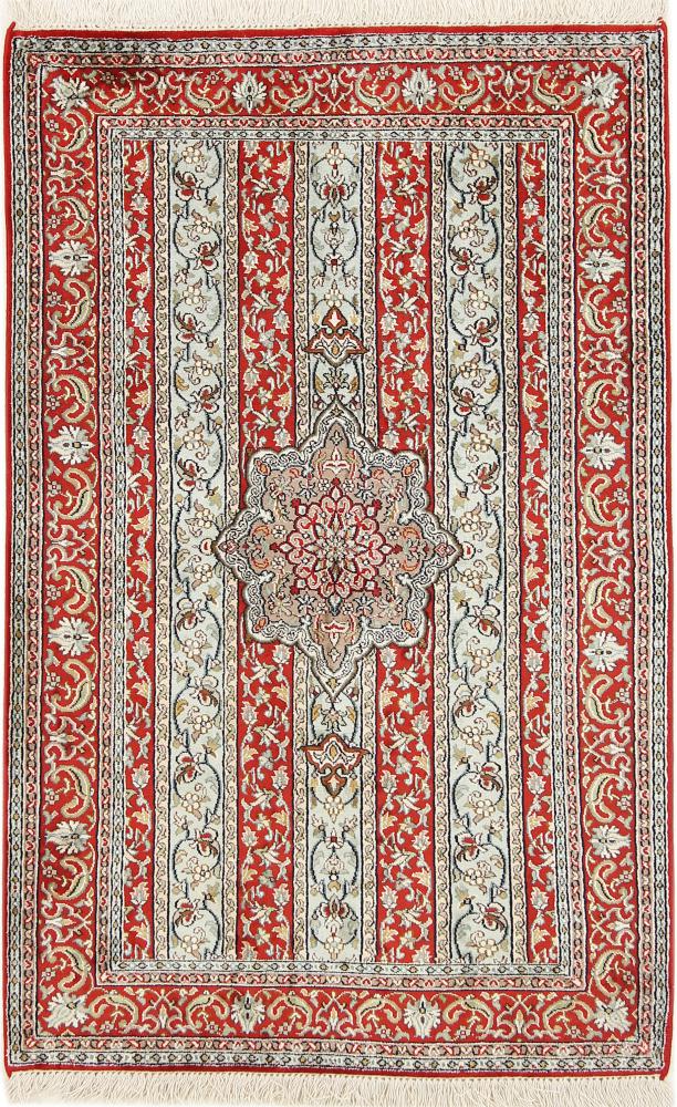 Tappeto indiano Cachemire di Seta 126x80 126x80, Tappeto persiano Annodato a mano