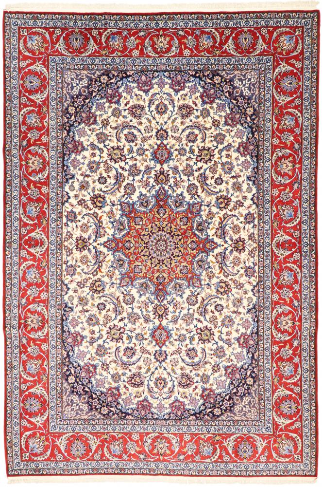 Tapete persa Isfahan Fio de Seda 307x199 307x199, Tapete persa Atado à mão