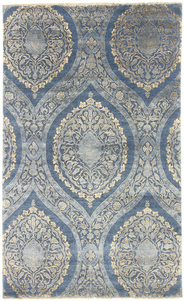 Indo rug Sindhi 8'8"x5'4" 8'8"x5'4", Persian Rug Knotted by hand