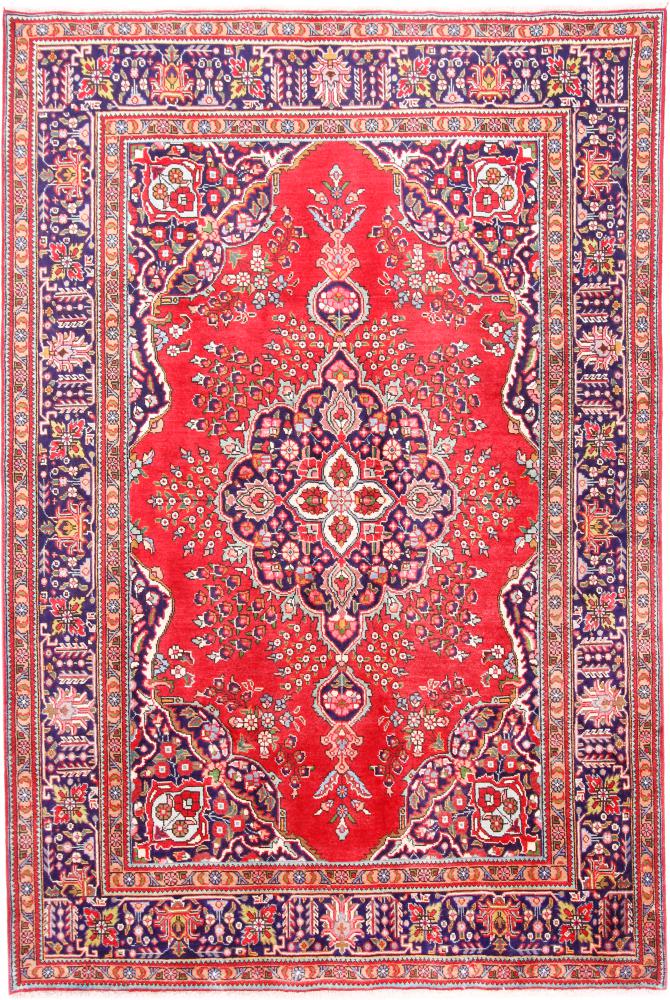 Tapete persa Tabriz 9'6"x6'5" 9'6"x6'5", Tapete persa Atado à mão