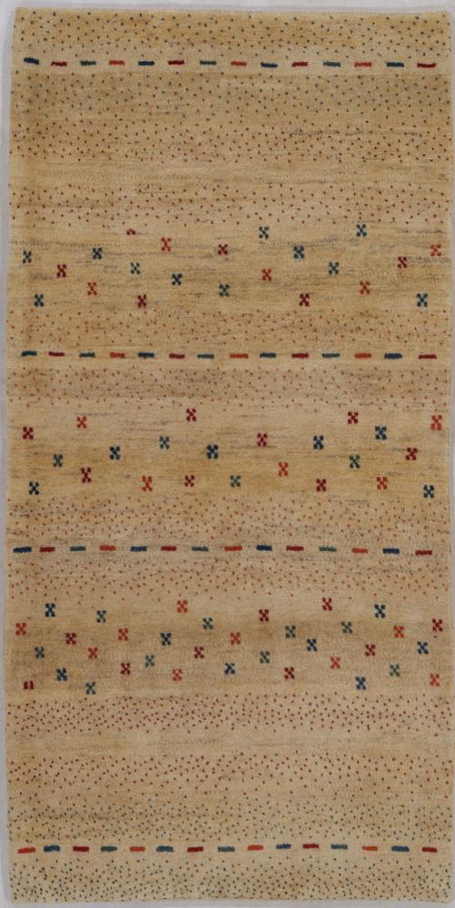 Tapis persan Persan Gabbeh Yalamebaft 208x106 208x106, Tapis persan Noué à la main