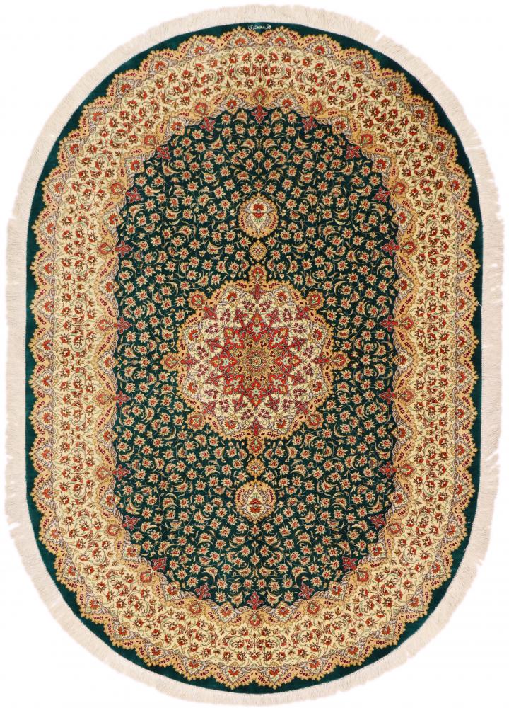 Tapis persan Ghom Soie 200x139 200x139, Tapis persan Noué à la main