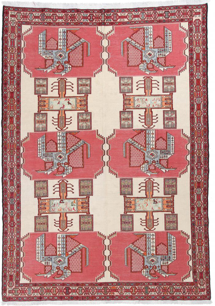 Tapete persa Kilim Fars Seda 288x202 288x202, Tapete persa Tecido à mão