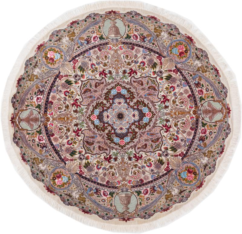 Perzisch tapijt Tabriz 50Raj 199x199 199x199, Perzisch tapijt Handgeknoopte