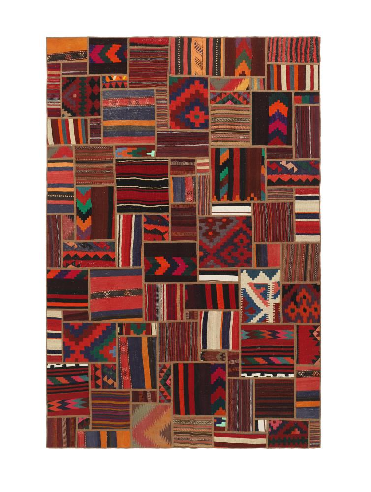 Persisk teppe Kelim Patchwork 299x201 299x201, Persisk teppe Handwoven 