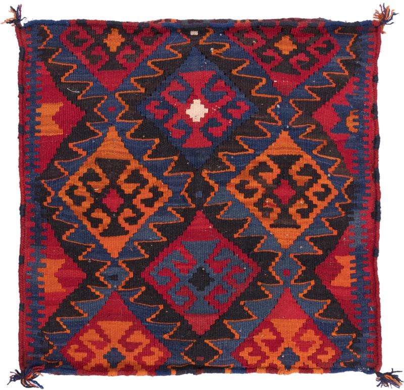 Afghan rug Kilim Afghan Cushion Cover 60x60 60x60, Persian Rug Knotted by hand
