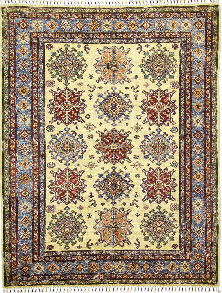 Tapis afghan Super Kazak 196x154 196x154, Tapis persan Noué à la main