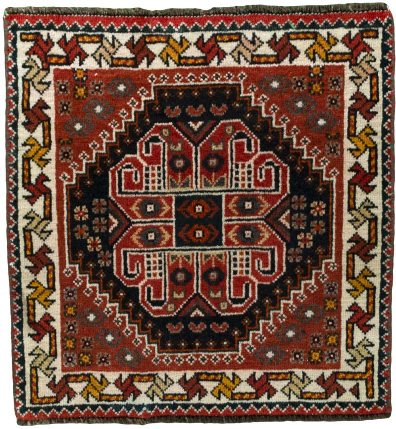 Tapis persan Shiraz 57x54 57x54, Tapis persan Noué à la main