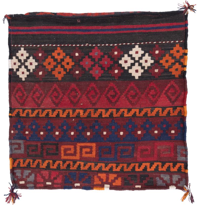 Afghan rug Kilim Afghan Cushion Cover 60x60 60x60, Persian Rug Knotted by hand