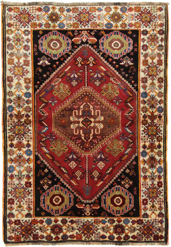 Tapete persa Ghashghai 180x121 180x121, Tapete persa Atado à mão