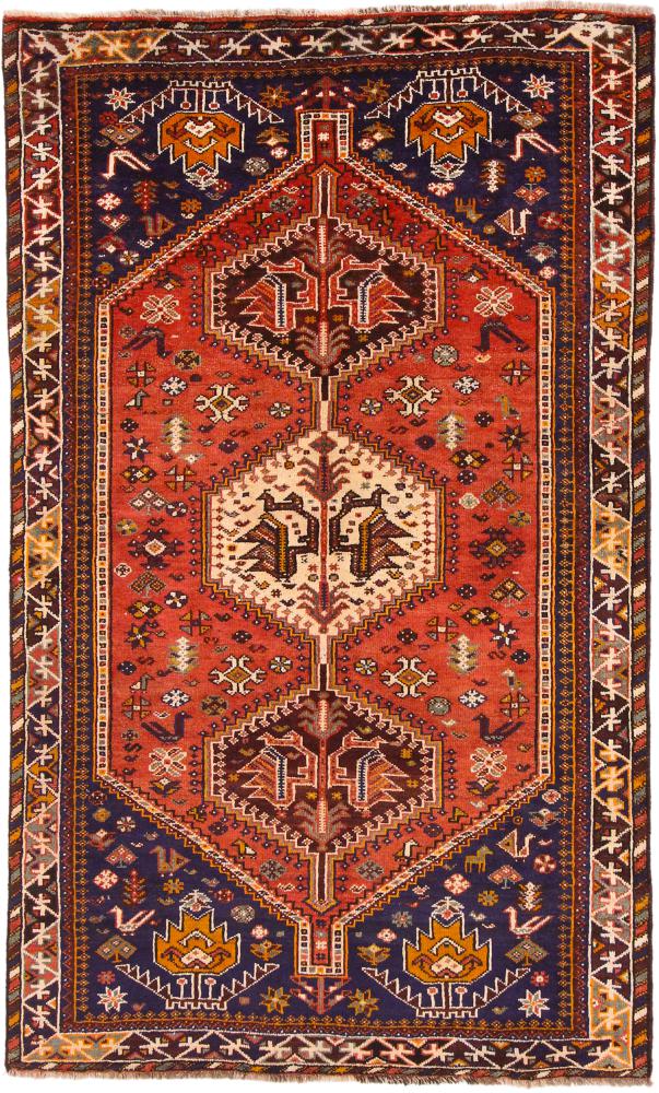 Persisk tæppe Shiraz 259x155 259x155, Persisk tæppe Knyttet i hånden