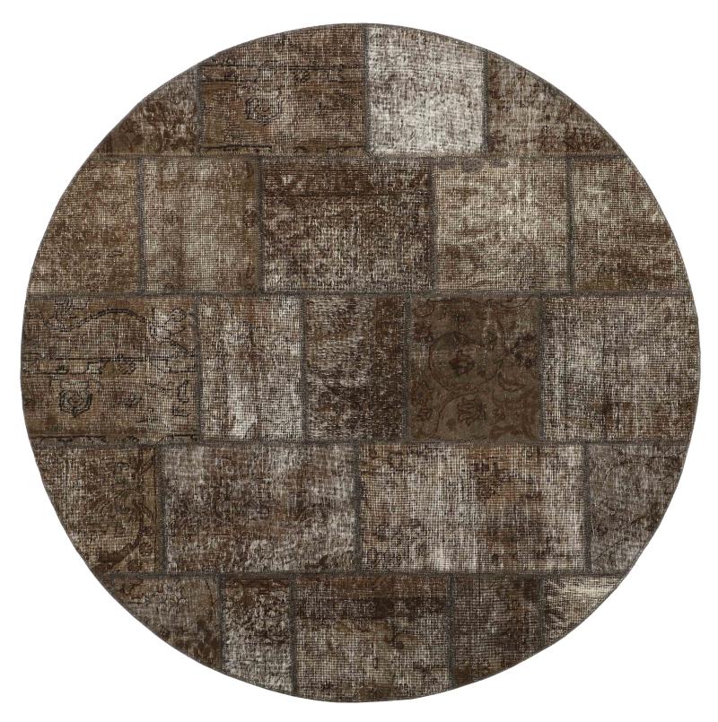 Persian Rug Patchwork 6'7"x6'7" 6'7"x6'7", Persian Rug Knotted by hand