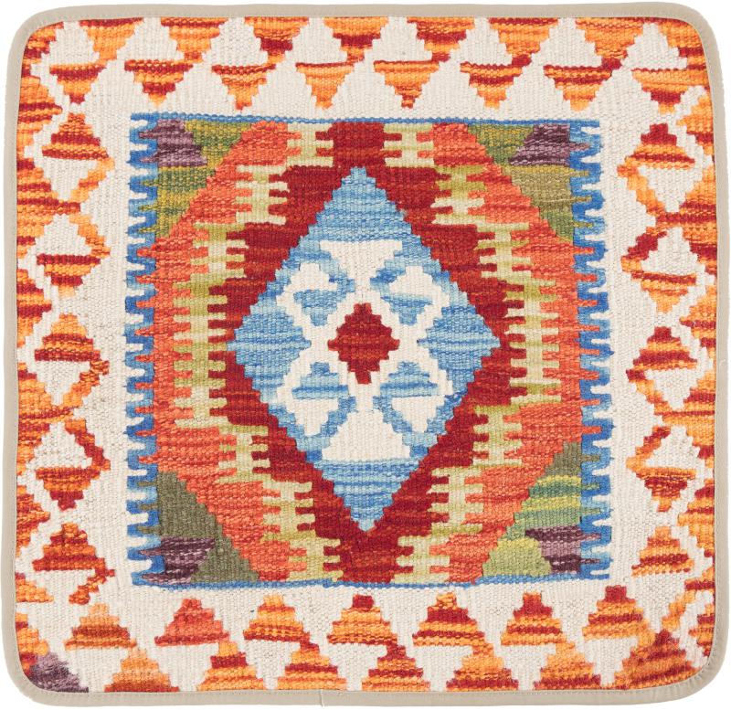 Afghan rug Kilim Afghan Cushion Cover 50x50 50x50, Persian Rug Knotted by hand